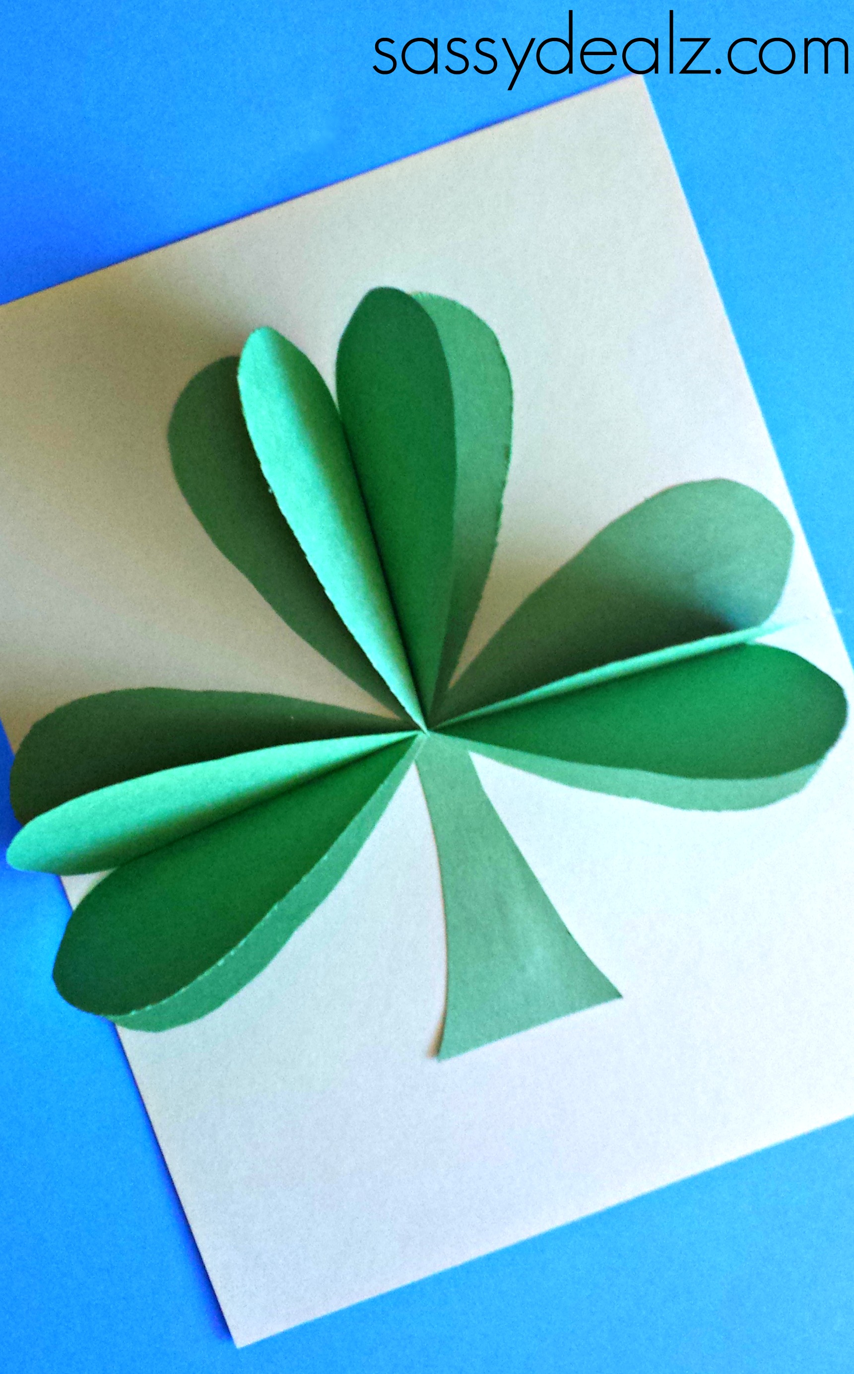 3D Paper Shamrock Craft For St. Patrick\u002639;s Day  Crafty Morning