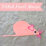 Folded Heart Mouse Craft For Kids