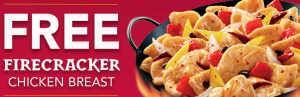 free firecracker chicken coupon