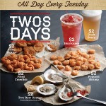 Joe’s Crab Shack – $2 Deals Every Tuesday! (Fried Pickles, Crawfish, Draft Beers,Popcorn Shrimp, Oysters + More)