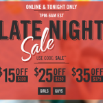 Aeropostale – $15 off $100, $25 off $150, $35 off $175 Online Coupon Code (Late Night Sale 7pm-6am)