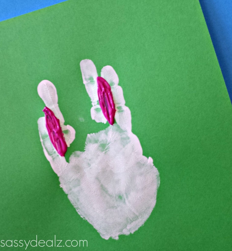 bunny handprint craft