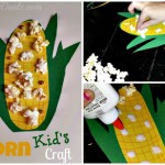 DIY: Easy Corn Craft For Kids Using Real Popcorn
