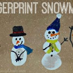 DIY Fingerprint Snowman Winter Craft For Kids