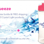Crystal Light – Get a FREE Water Bottle with the Purchase of 10 Products (Promo Code + Free Shipping)