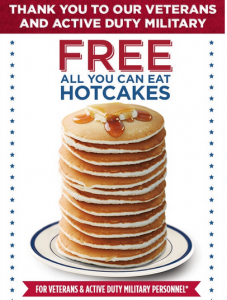 free hotcakes bob evans
