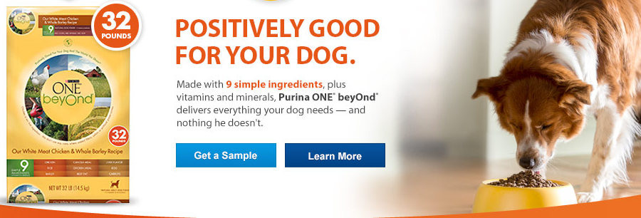 free sample purina one dog food