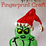 Grinch Fingerprint Craft For Kids at Christmas Time