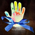 Rainbow Chalk Handprint Kid’s Craft (Preschool or Kindergarten Keepsake)