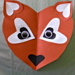 Paper Heart Fox Craft For Kids