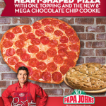 Papa Johns: Heart Shaped Pizza & Chocolate Chip Cookie Just $15 (Exp 2/16)