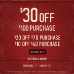 Hollister: $30 off $100, $20 off $70, or $10 off a $40 Purchase w/ Promo Code (Exp 11/26)