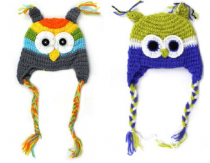 knitted owl hats