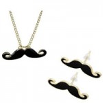 Retro Mustache Earrings and Necklace Set ONLY 59 Cents Shipped!