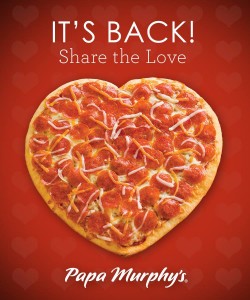 papa murphys heart pizza