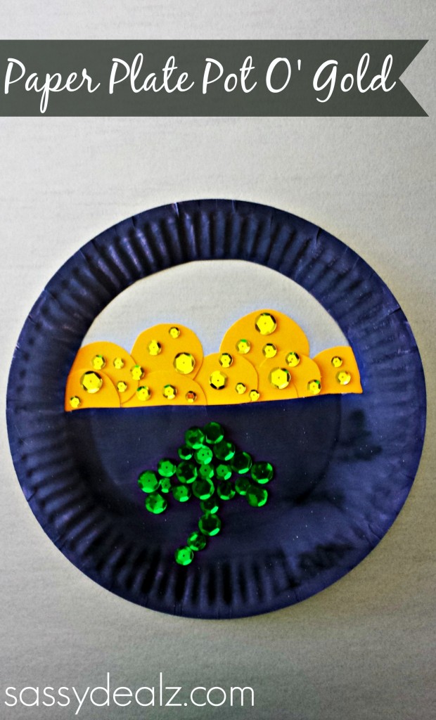 paper plate pot of gold craft