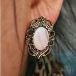 Lace Pink Gemstone Earrings Only $0.99 + Free Shipping!