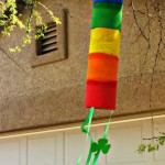 Rainbow Paper Towel Wind Catcher Craft For Kids
