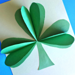 3D Paper Shamrock Craft For St. Patrick’s Day