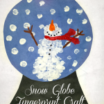 DIY Fingerprint Snow Globe Craft For Kids