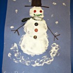 Easy Puffy Paint Snowman Art Project For Kids