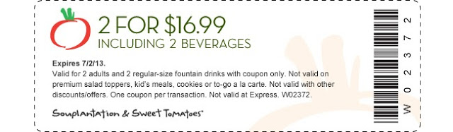 Souplantation and Sweet Tomatoes Printable Coupon- 2 Dinners for $16.99 ...
