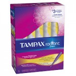 16-count Tampax Radiant Plastic Unscented Tampons ONLY $1.98 (Reg $4.18) + Free Shipping!