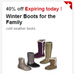 Target Cartwheel: Get 40% Off Winter Boots For The Family (Valid Today ONLY! 11/20)