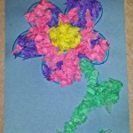 Easy Tissue Paper Flower Craft For Kids