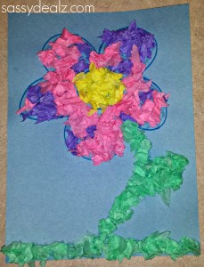 tissue paper flower craft