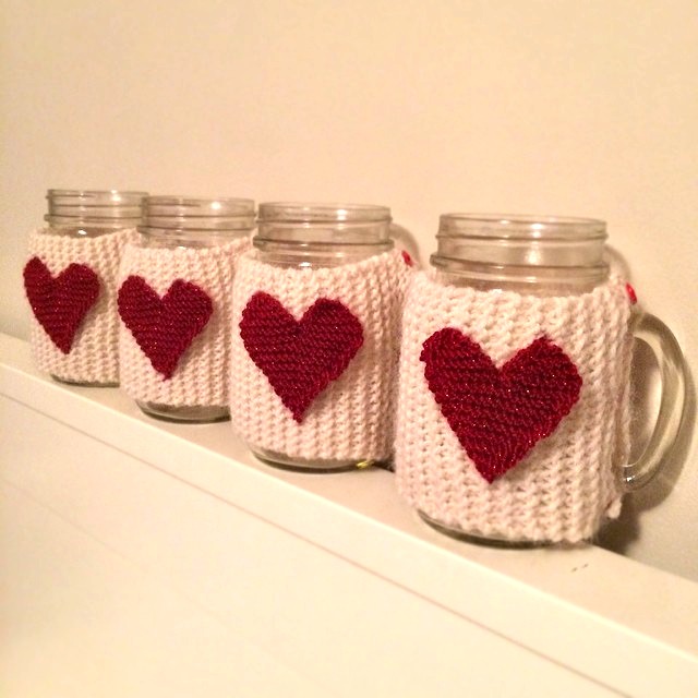 heart mug cozies