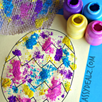 Burlap Easter Egg Painting Activity for Kids