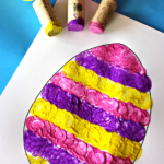 Wine Cork Easter Egg Stamping Craft for Kids