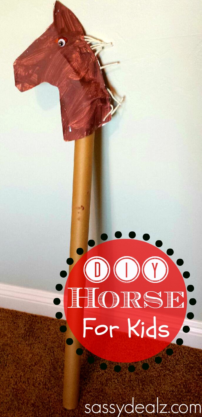 Kid's Horse Craft Made from a Wrapping Paper Tube - Crafty Morning