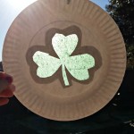Paper Plate Shamrock Sun Catcher for a St. Patrick’s Day Craft