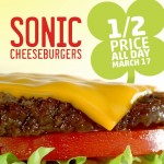 Sonic: Get Cheeseburgers for 1/2 Off on St. Patrick’s Day!