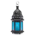 Blue Moroccan Glass Lantern Only $8.75 (Reg $20)