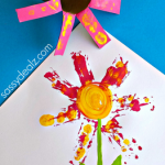 Flower Craft for Kids Using a Toilet Paper Roll