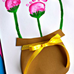 Flower Pot Craft using Kid’s Footprints