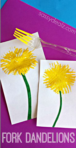 fork-dandelion-flower-craft