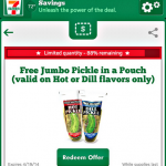 7-Eleven: Get a Free Pickle in a Pouch w/ Mobile App Coupon (Today Only)