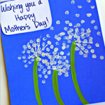 Q-Tip Dandelion Mother’s Day Card for Kids to Make