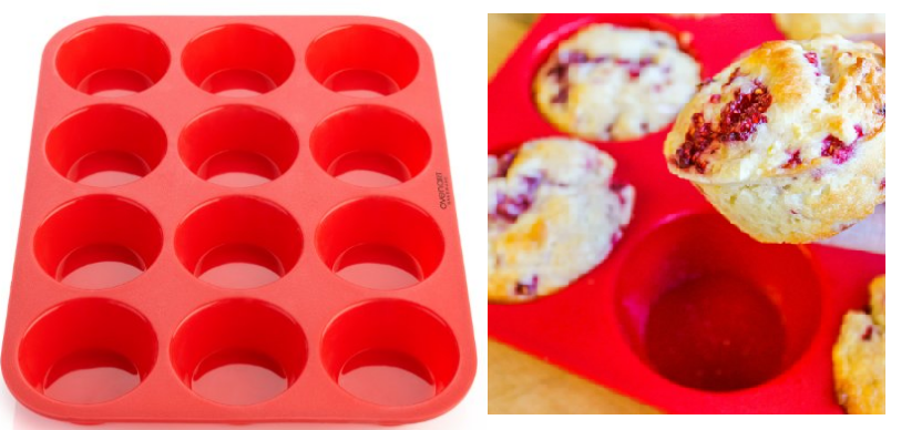red-silicone-muffin-pan