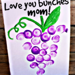 “Love You Bunches” Kids Thumbprint Grapes Card