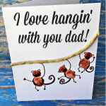 Fingerprint Monkey Card Idea “I Love Hangin’ With You”