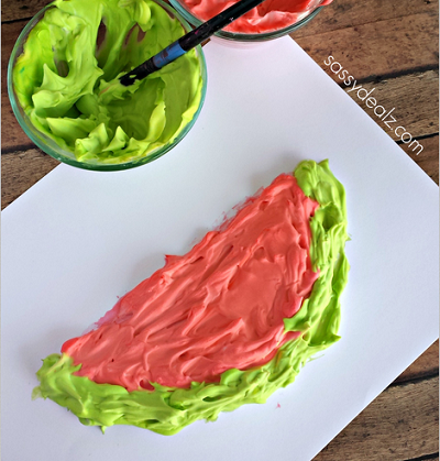 watermelon-puffy-paint-craft-for-summer